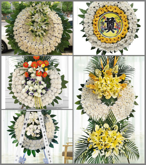 湖北襄阳市南漳县李庙镇滋坪村花圈速递